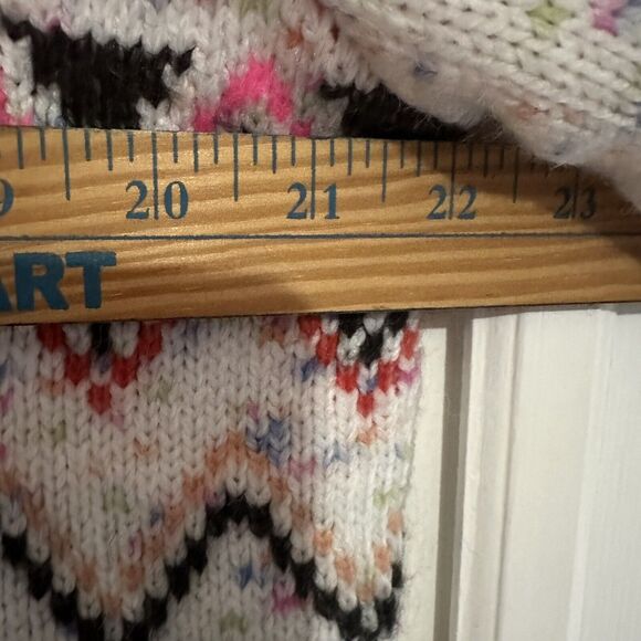 Loft Sweater Womens Large Mock Neck Fair Isle Colorful Specked Knit New - Picture 11 of 11